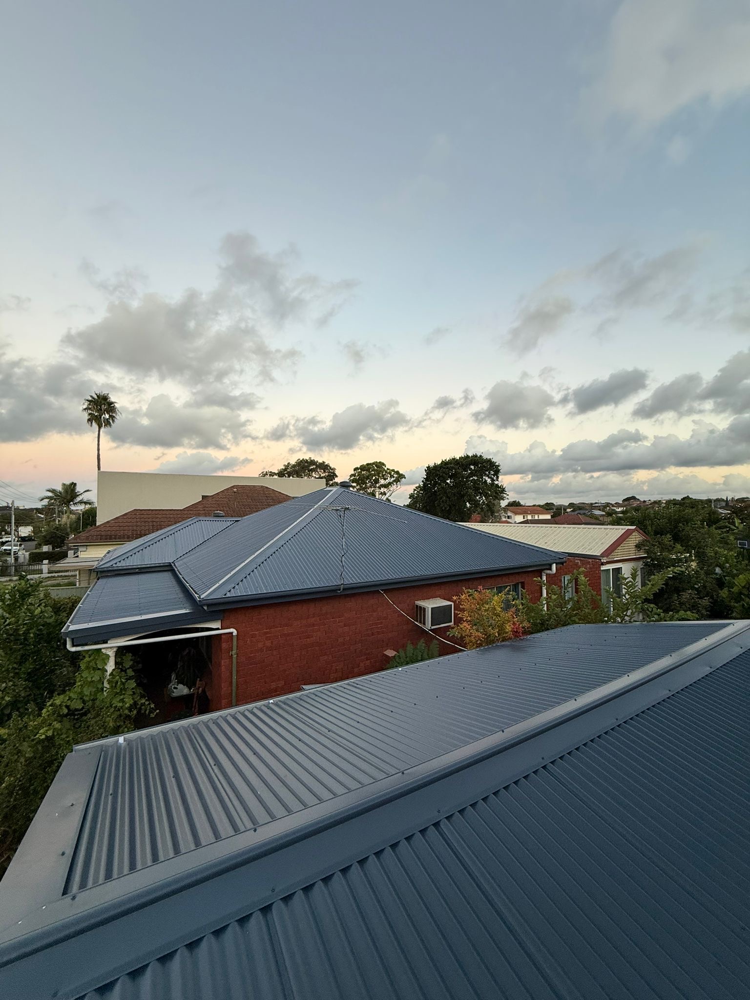 New roof installation